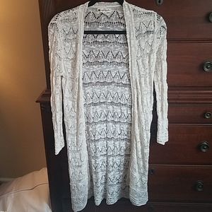Cream crocheted cardigan